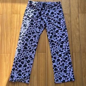 Hello Kitty leopard cheetah print PJ pants